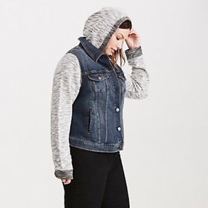 Denim fresh terry jacket